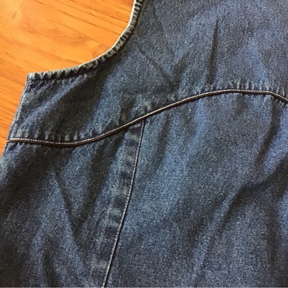 Vintage Rhythm Blue Southwest Embroidered denim vest - Picture 6 of 7